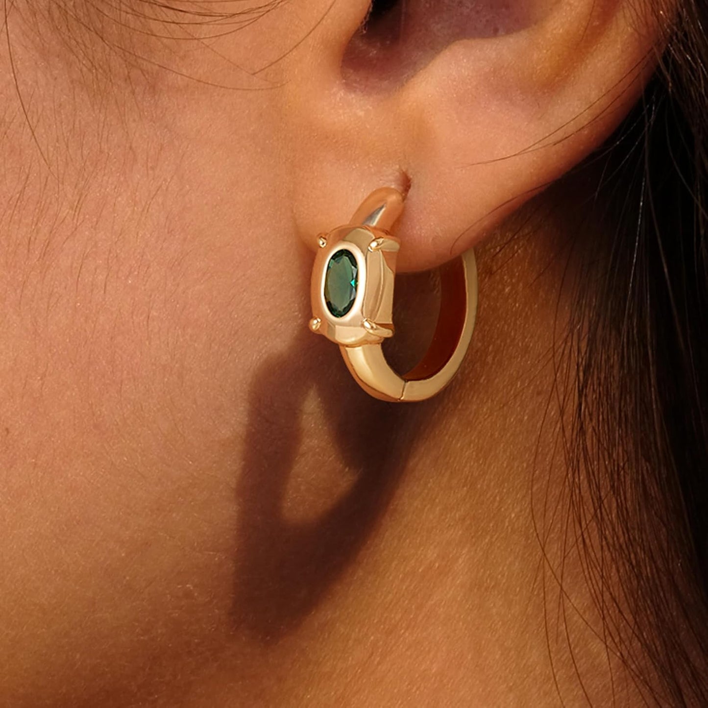 Cubic Zirconia Huggie Earrings 14k Gold Plated Tiny Earrings Small Huggie Hoop Earrings Simple Lightweight Hoops Gift for Women