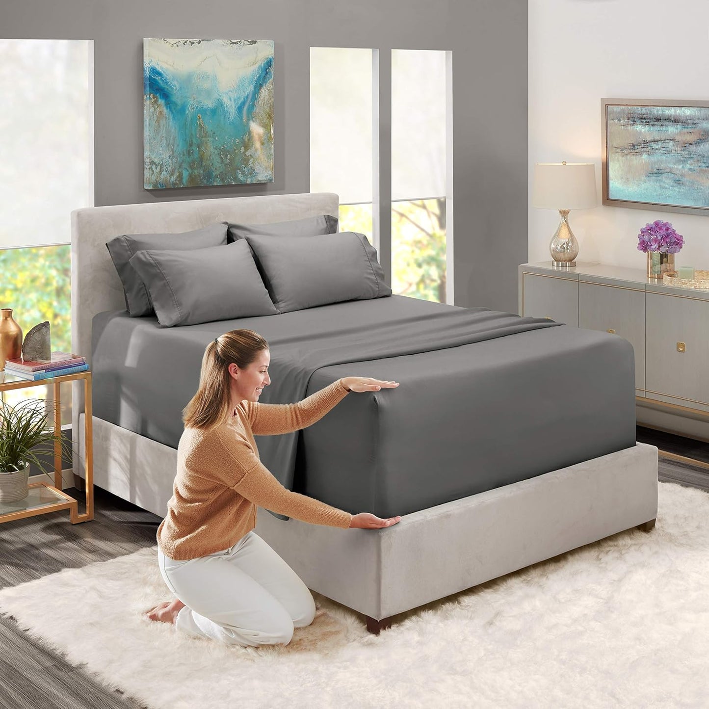 Extra Deep Pocket King Size Sheets Sets -Extra Deep Pocket Sheets - 6 count King Size