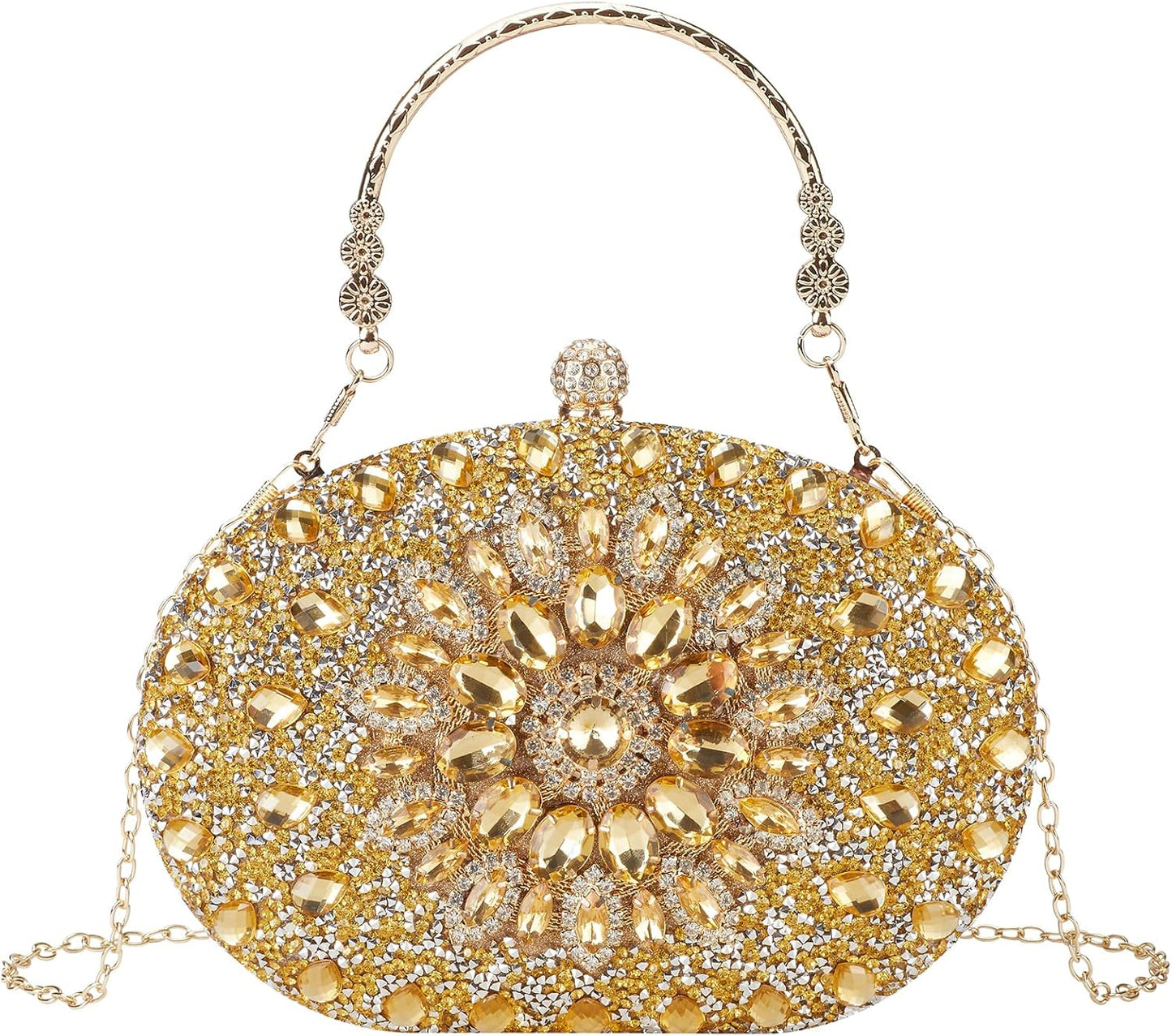 Rhinestone Evening Clutch Purses Evening Weddings,Party Purses Crystal Diamond Glitter Sparkly Handbag