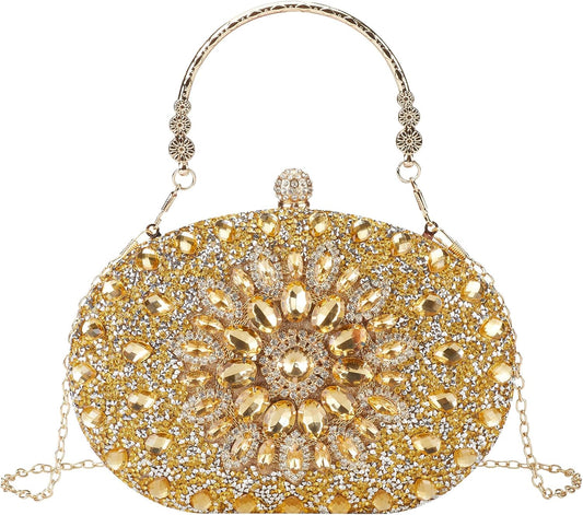 Rhinestone Evening Clutch Purses Evening Weddings,Party Purses Crystal Diamond Glitter Sparkly Handbag