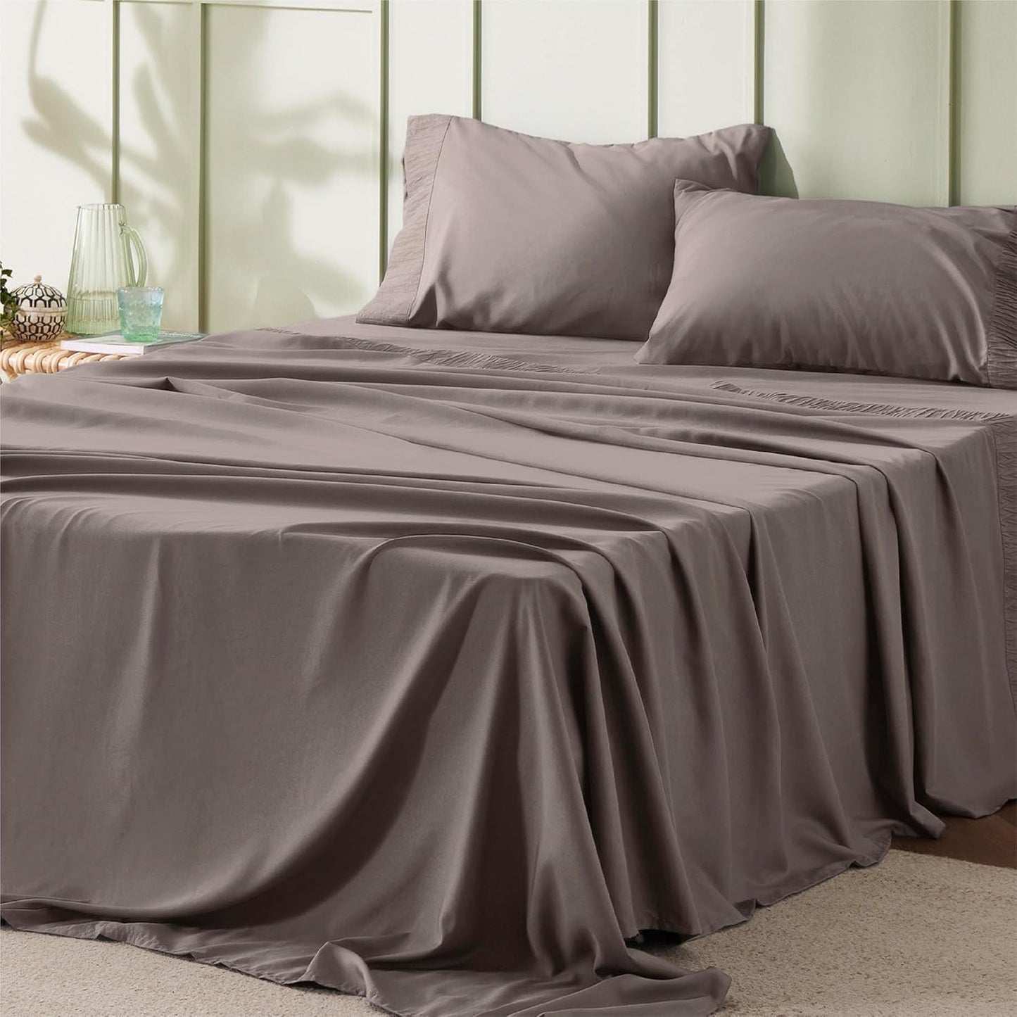 King Size Sheets Set - 4 count Soft King Sheets - Breathable & Cooling - Hotel Luxury