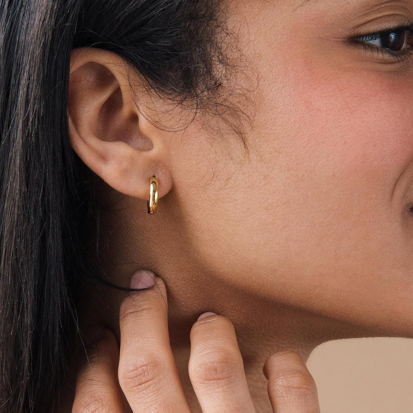 Freekiss 3 Pairs Gold Hoop Earrings Set: Dainty Stud Earrings Trendy Small 14K Gold Plated Hypoallergenic Dangle Cartilage
