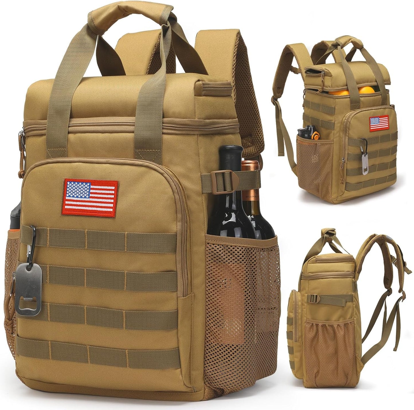 Tactical Backpack Cooler,Lunch Backpack，Soft Cooler Backpack Insulated Waterproof Leak Proof