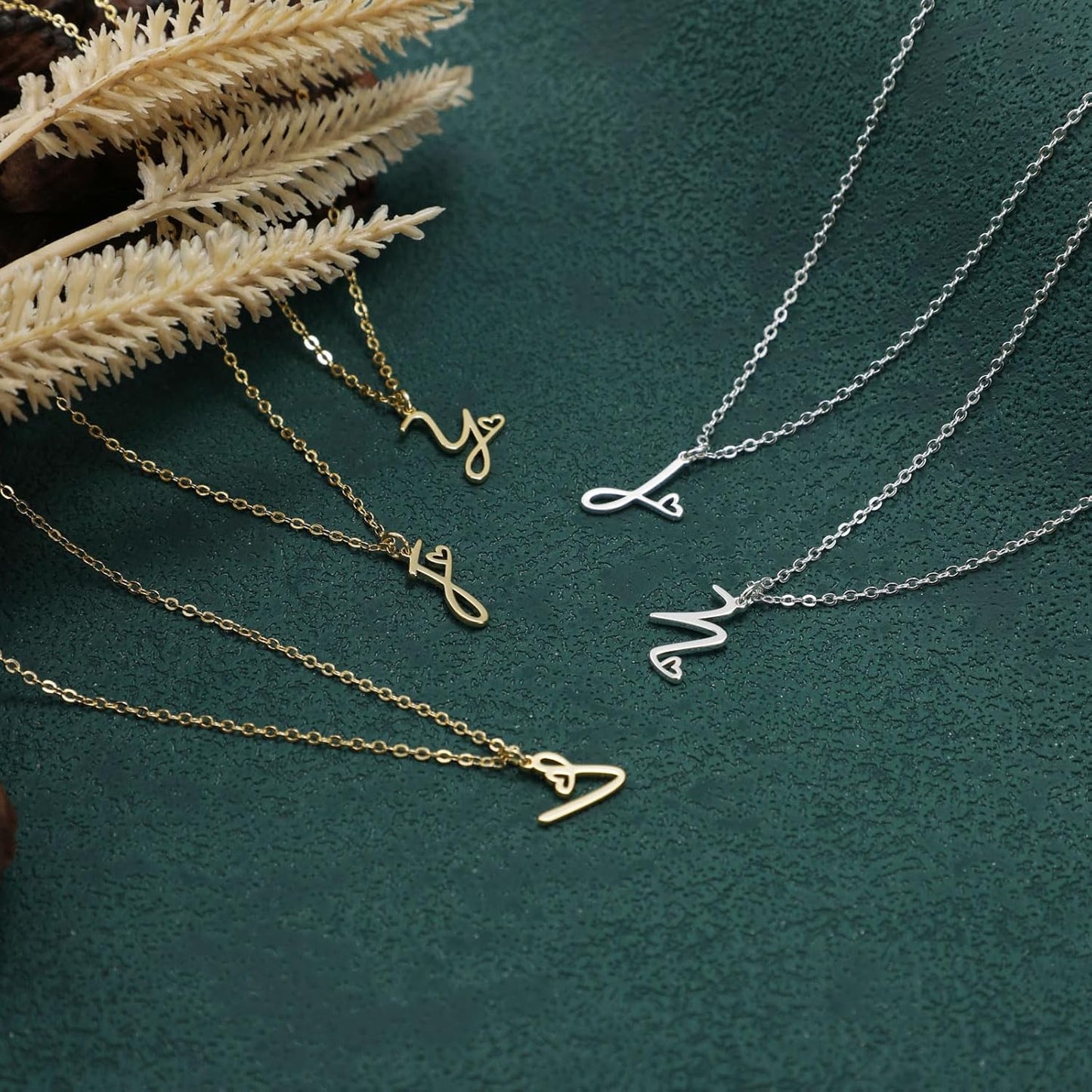 Initial Necklaces for Women, Dainty 14K Gold/Silver Letter Pendant Necklace Trendy Simple Cute Necklaces Monogram Name Choker Necklace Jewelry Gift