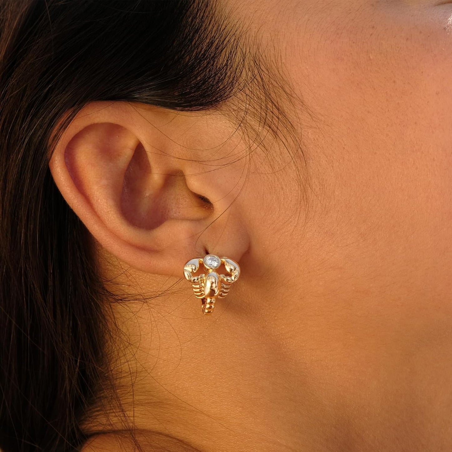 Cubic Zirconia Huggie Earrings 14k Gold Plated Tiny Earrings Small Huggie Hoop Earrings Simple Lightweight Hoops Gift for Women
