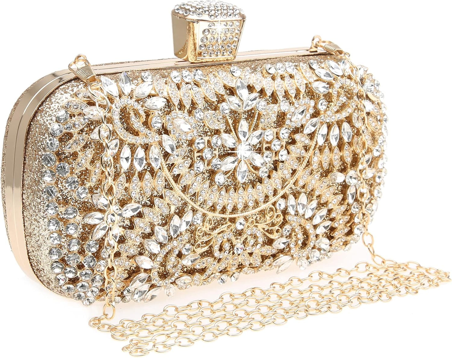 Sparkly Rhinestone Crystal Clutch Bag Glitter Sequin Bridal Purse Evening Handbag for Wedding Party Prom