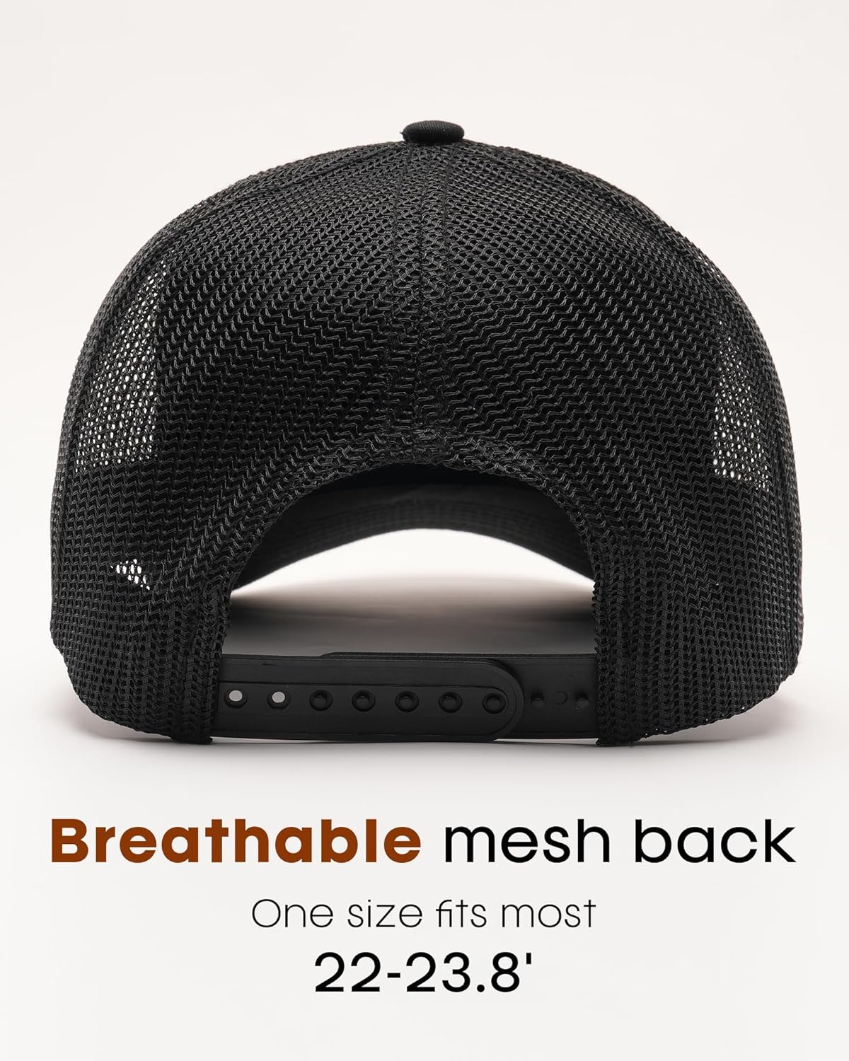 Mens Trucker Hat Structured Mesh Baseball Cap Adjustable Classic Mens Hat
