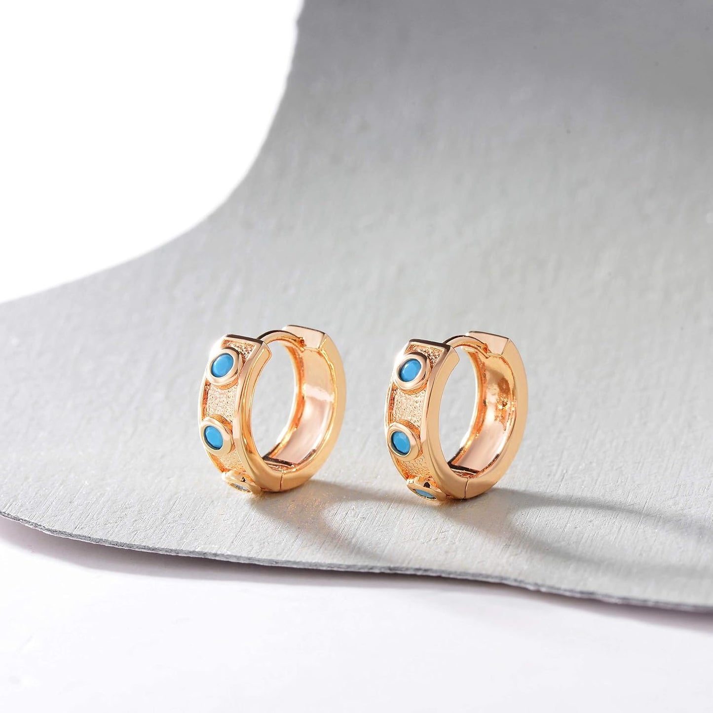 Cubic Zirconia Huggie Earrings 14k Gold Plated Tiny Earrings Small Huggie Hoop Earrings Simple Lightweight Hoops Gift for Women