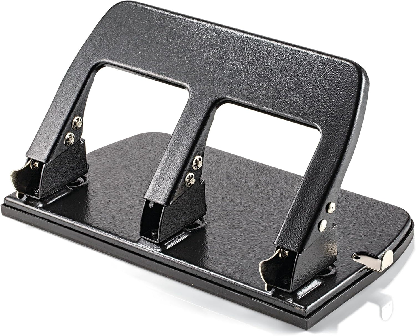 OMOMMD Officemate 3-Hole Punch, Medium Duty, 30-Sheet Capacity, Ergonomic Handles, Adjustable Paper Guide, Durable Metal Base, Black