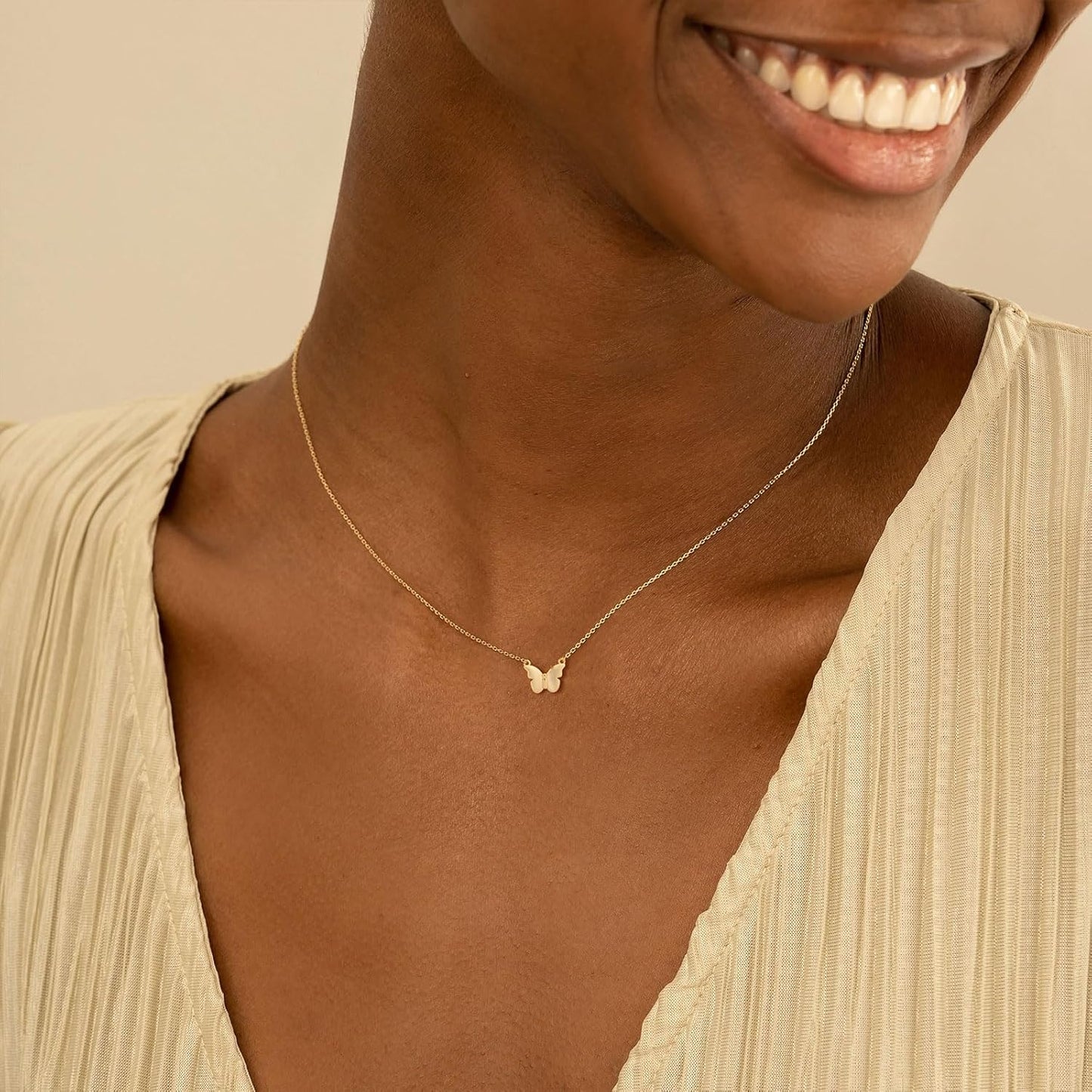 Gold Necklace for Women - 14K Gold Plated Dainty Star of David Butterfly Sun Volleyball Baseball Cowboy Boots Necklace Jewelry Everyday for Women