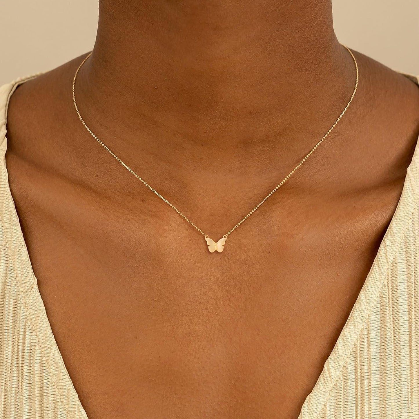 Gold Necklace for Women - 14K Gold Plated Dainty Star of David Butterfly Sun Volleyball Baseball Cowboy Boots Necklace Jewelry Everyday for Women