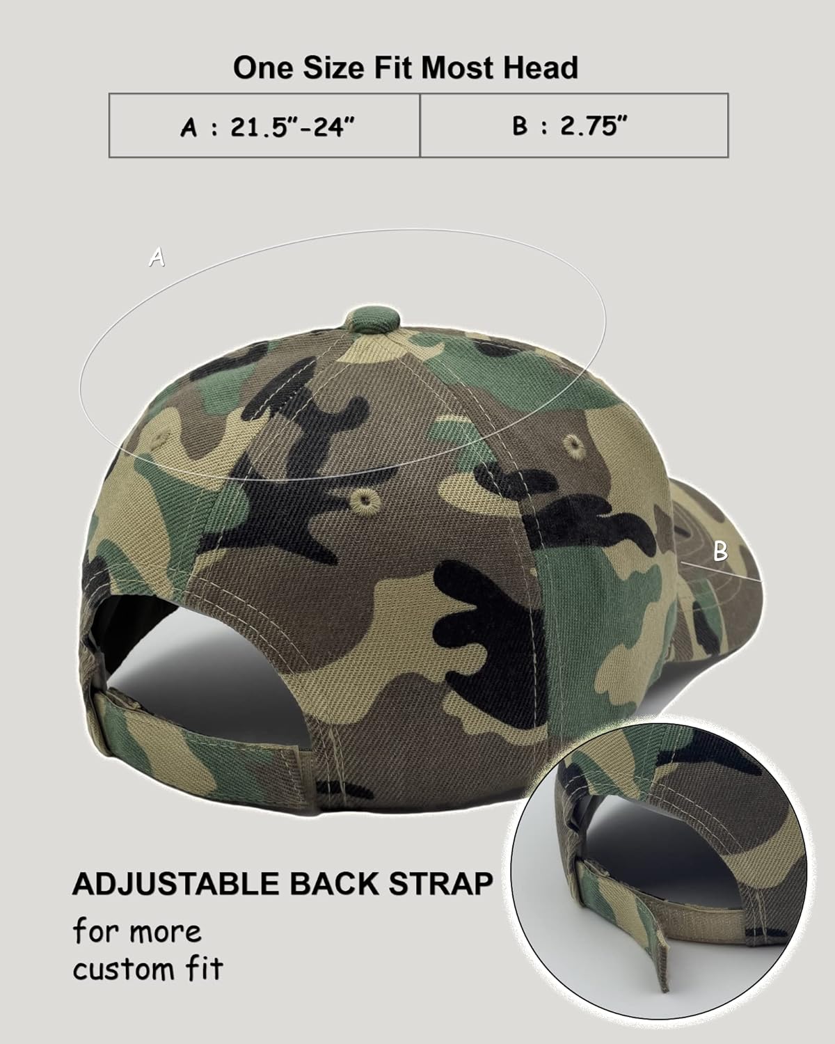 Structured Baseball Cap with Adjustable Closure - Performance Hat for Outdoor Activities