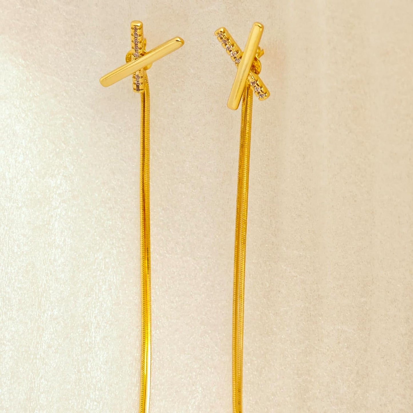 Gold Earrings for Women Trendy, Simple Dainty 14K Gold Plated Paperclip Square Chain Link Dangle Pin Stud Huggie Earrings Lightweight
