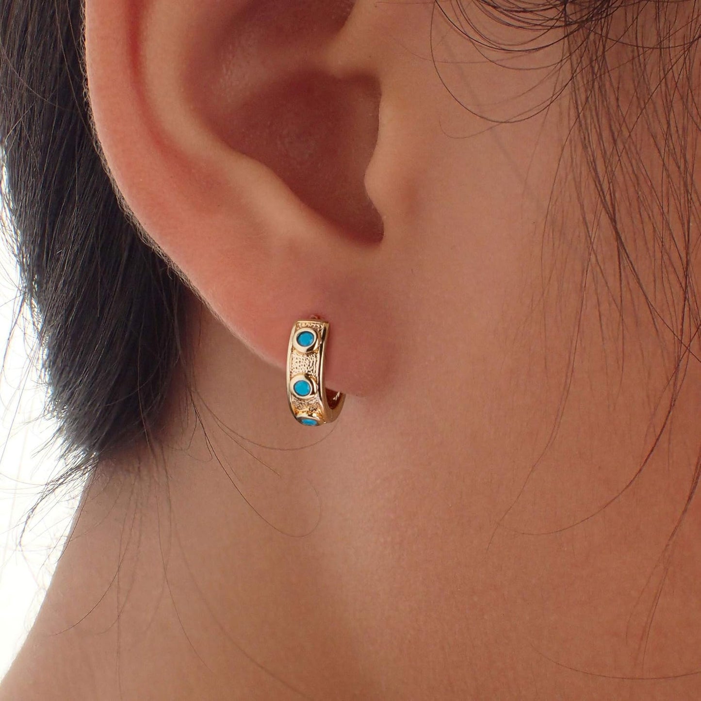 Cubic Zirconia Huggie Earrings 14k Gold Plated Tiny Earrings Small Huggie Hoop Earrings Simple Lightweight Hoops Gift for Women