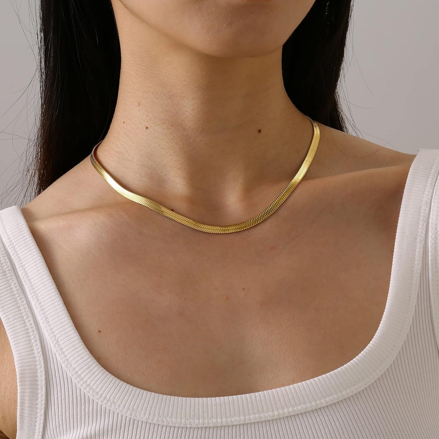 Dainty Gold Chain Necklace For Women - 18K Gold Plated Coin Disc Choker With Beaded & Paper Clip Layered Chain, Everyday Jewelry Gift