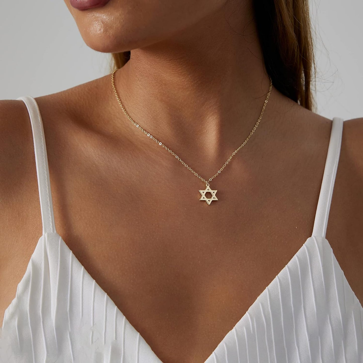 Elegant Gold Pendant Necklace: Tiny Celestial Charms In 14k Gold Plated For Everyday Wear