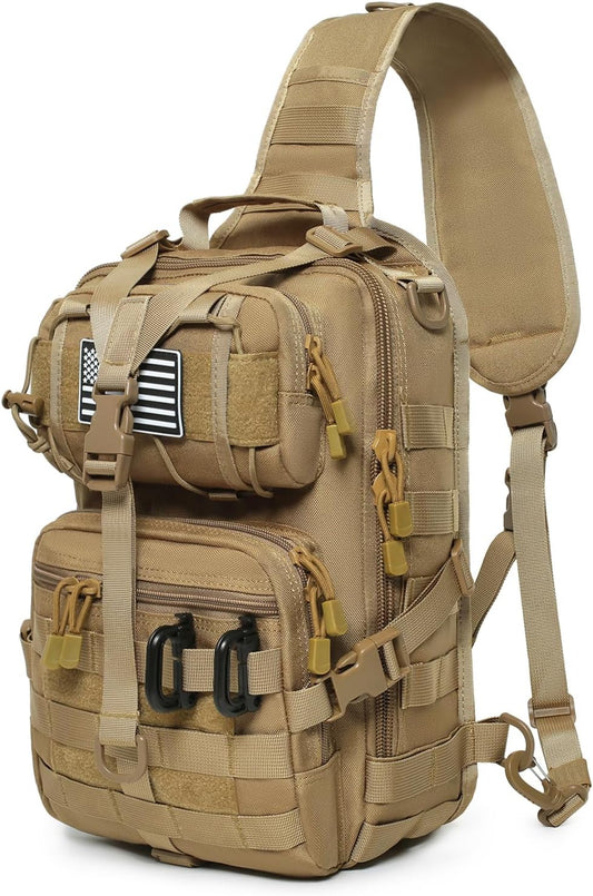 Tactical Sling Bag Backpack Military Rover Shoulder Sling Pack EDC Molle Assault Range Bag