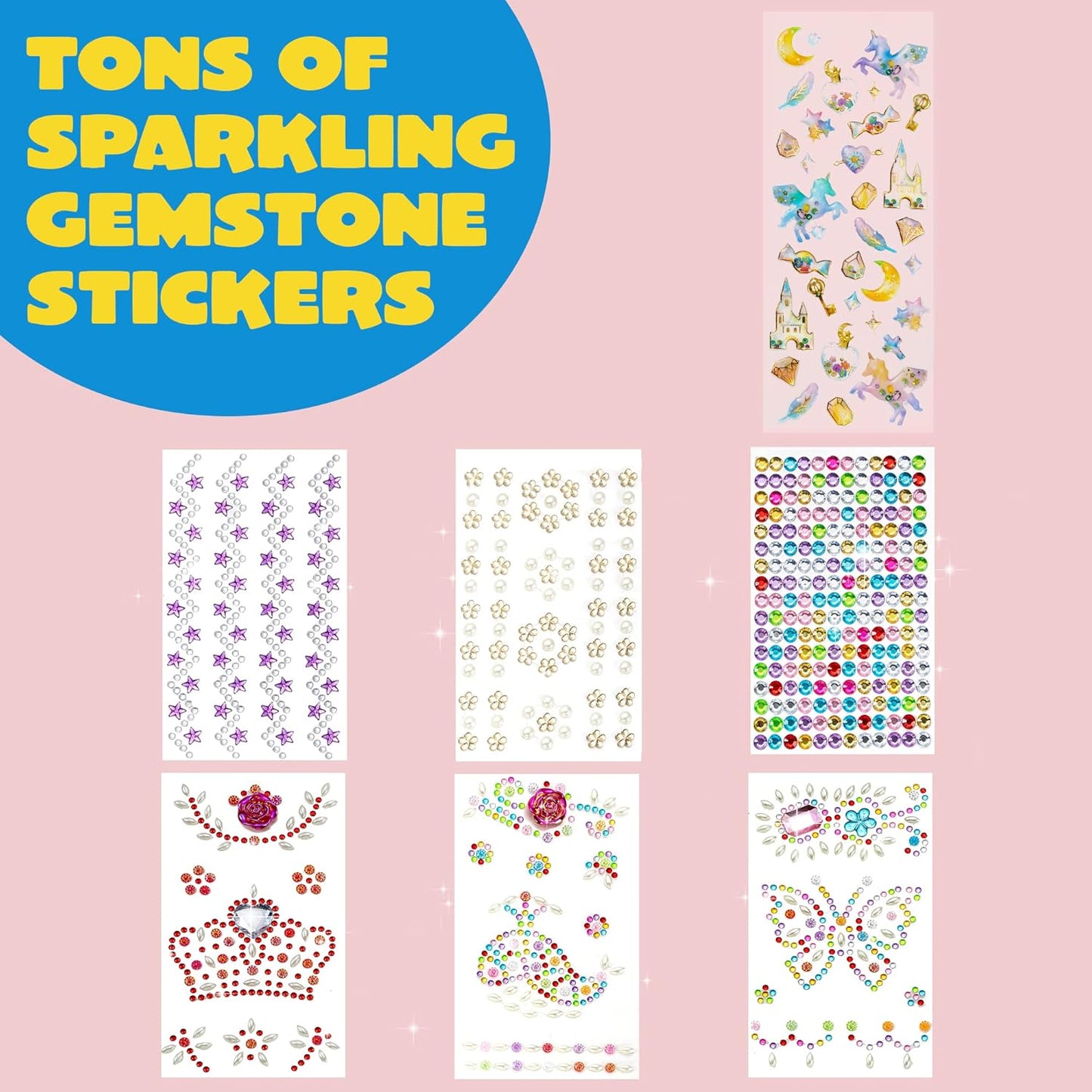 Kits Decorate Your Own Baseball Cap with 7 Sheets Gems  Fun Creative DIY Toys for Girls
