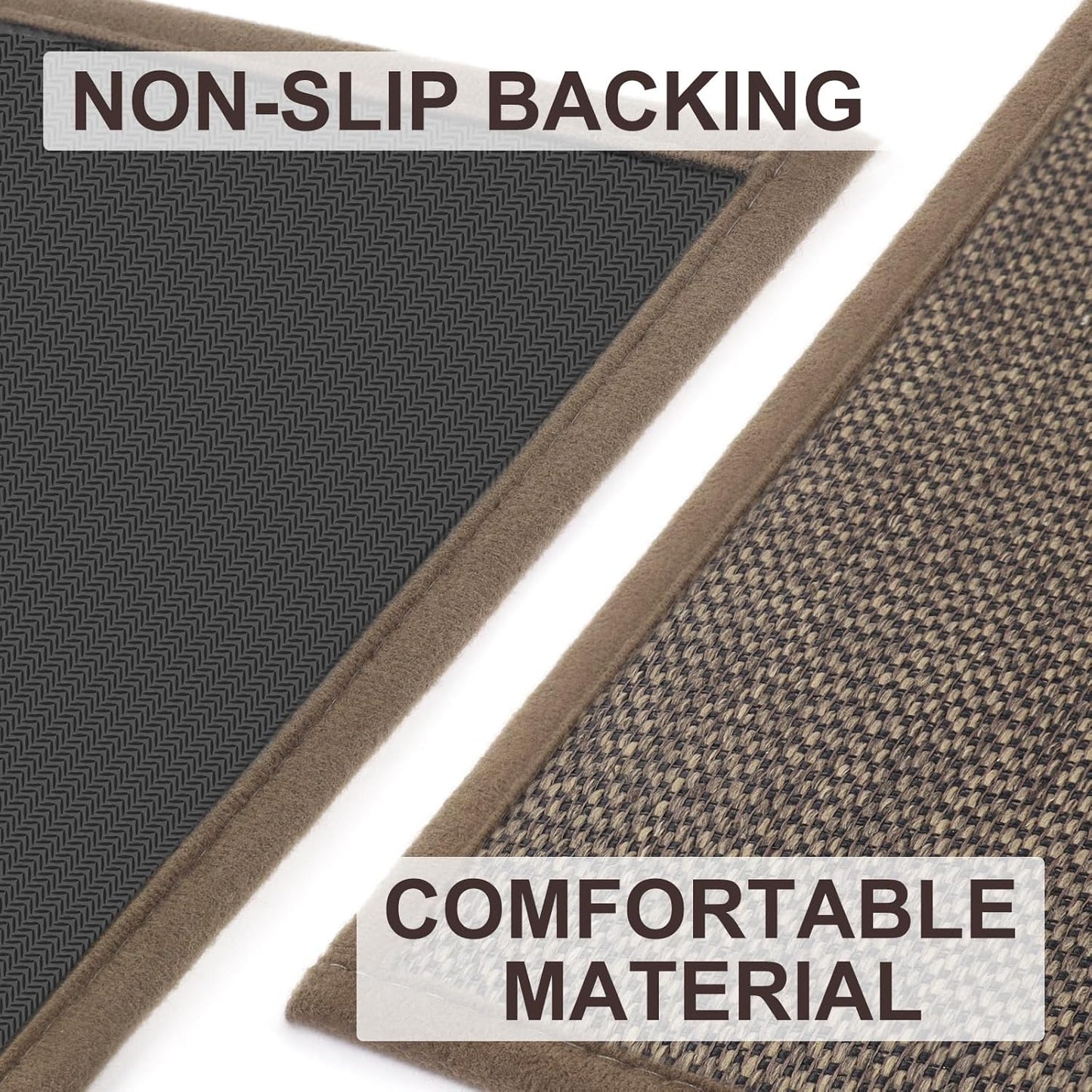 Door Mat 17"x29", Non Slip Door Mat Indoor Entrance, Rubber Backing Indoor Door mat Washable Absorbent Low-Profile Doormat Front Entryway Entry Resist Dirt Inside Door Mats, Brown