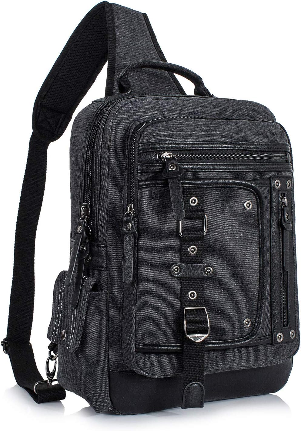Messenger Bag for Men Canvas Sling Bag Crossbody  Laptop Shoulder Bag Hiking Daypacks Casual