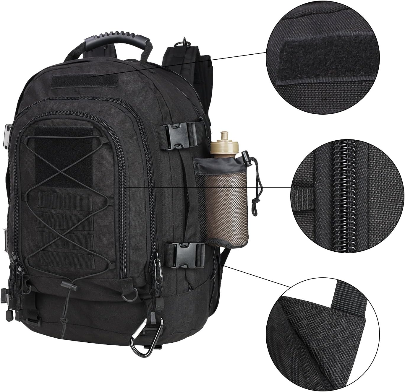 Large Tactical Backpack for Men Military Backpack with DIY System