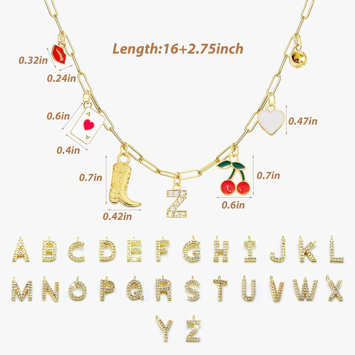 Charm Necklace Western Jewelry for Women Boho Initial Pendant Necklace Cowgirl Accessories Country Concert Outfits for Women Cowboy Chic Style