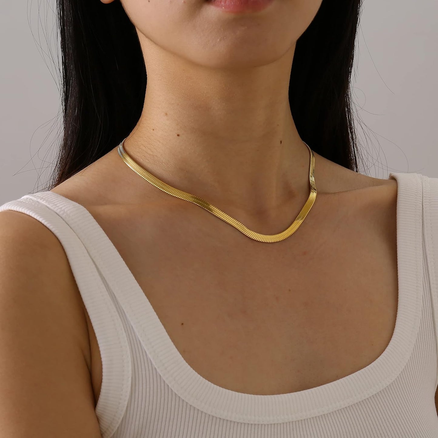 Dainty Gold Chain Necklace For Women - 18K Gold Plated Coin Disc Choker With Beaded & Paper Clip Layered Chain, Everyday Jewelry Gift