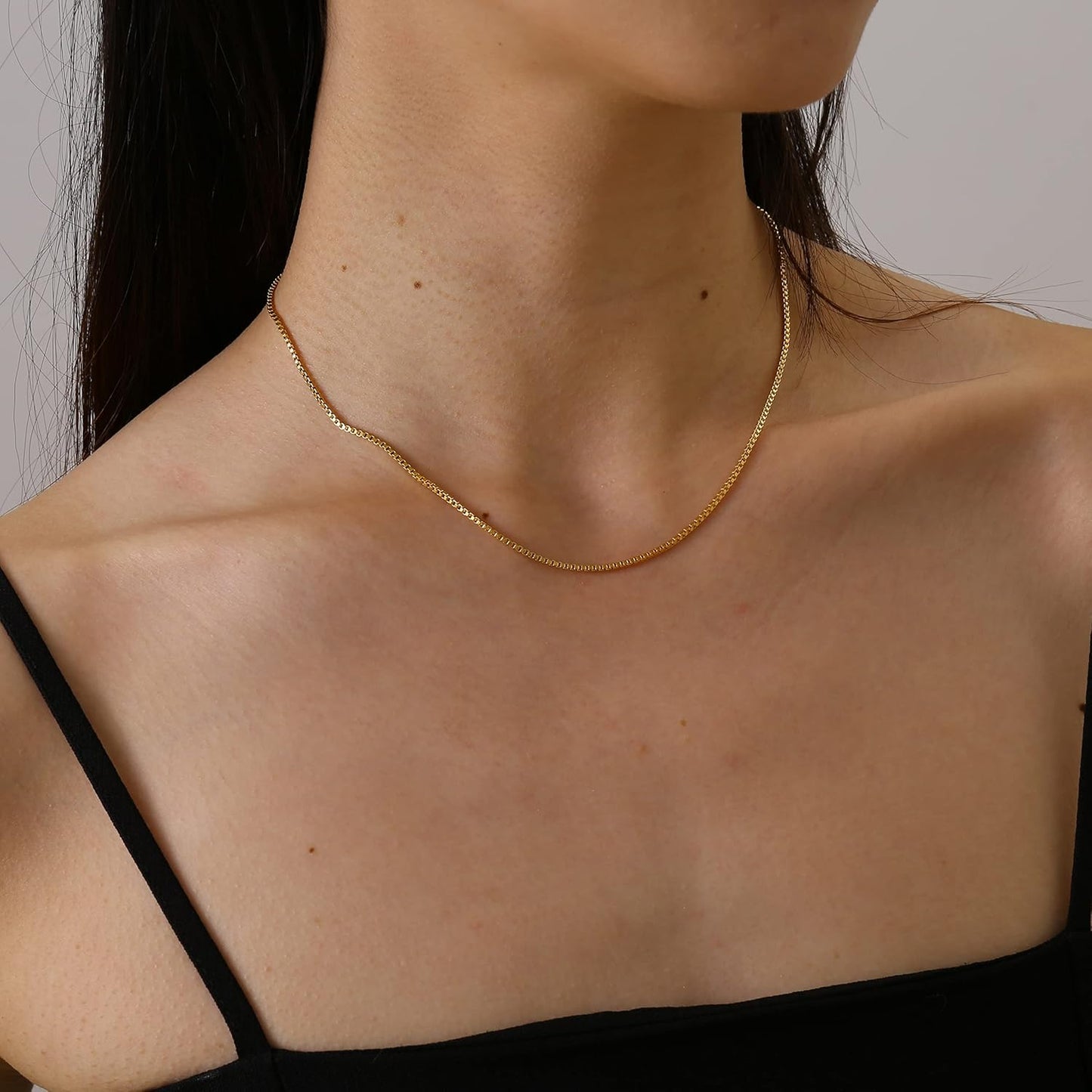 Dainty Gold Chain Necklace For Women - 18K Gold Plated Coin Disc Choker With Beaded & Paper Clip Layered Chain, Everyday Jewelry Gift