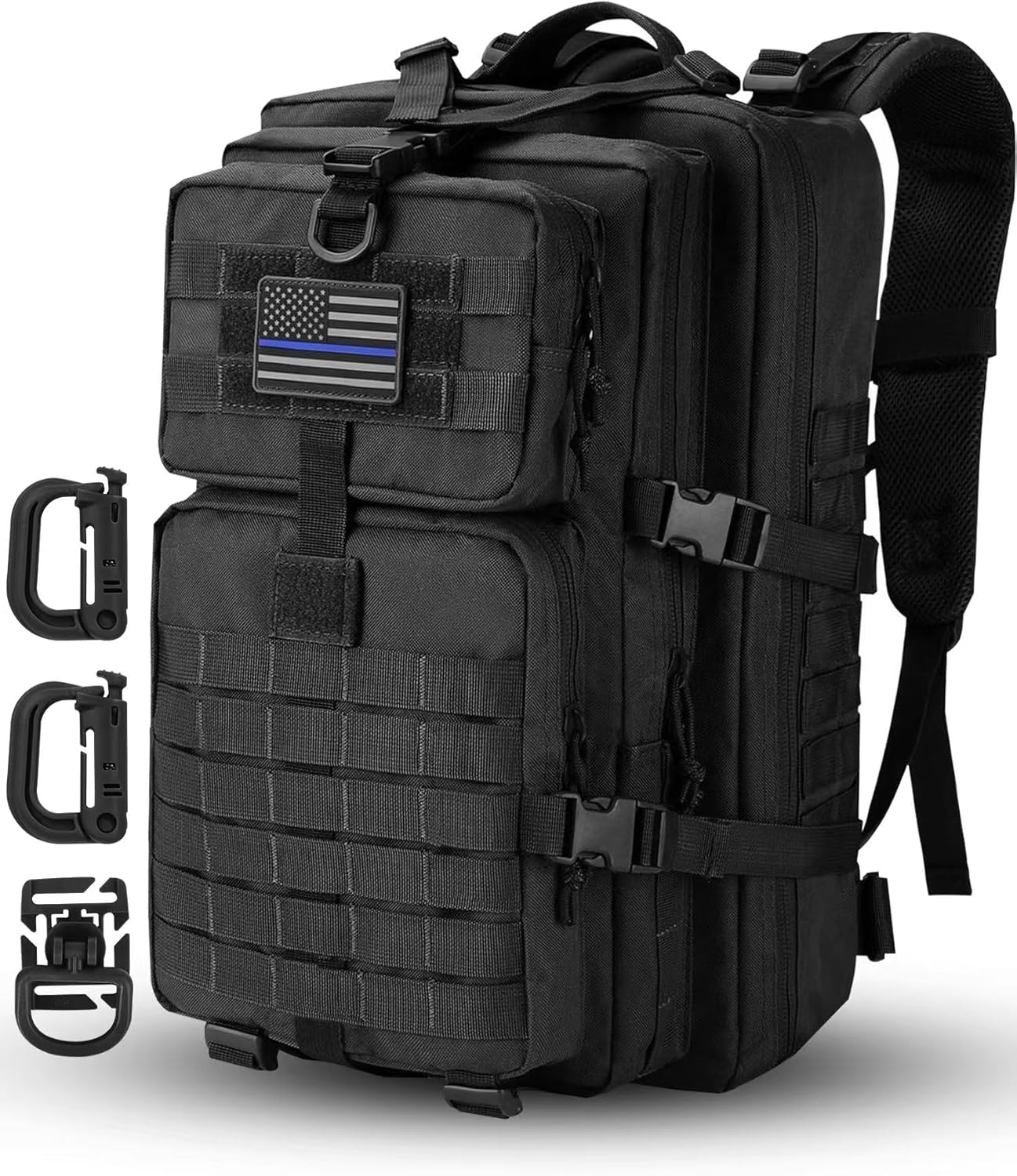 MOLLE Assault Pack, Tactical Backpack Military Army Camping Rucksack, 3-Day Pack Trip, D-Rings