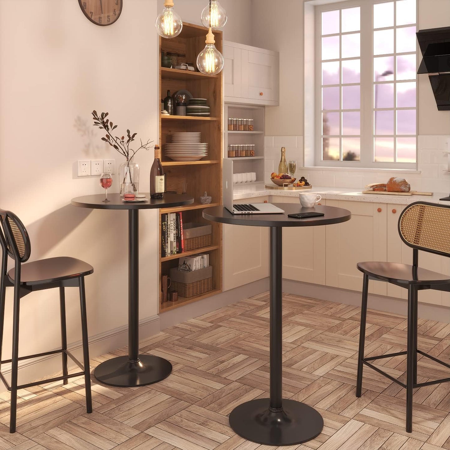 Coffee table Bistro Pub Table Round Bar Height Cocktail 23.8-Inch Top