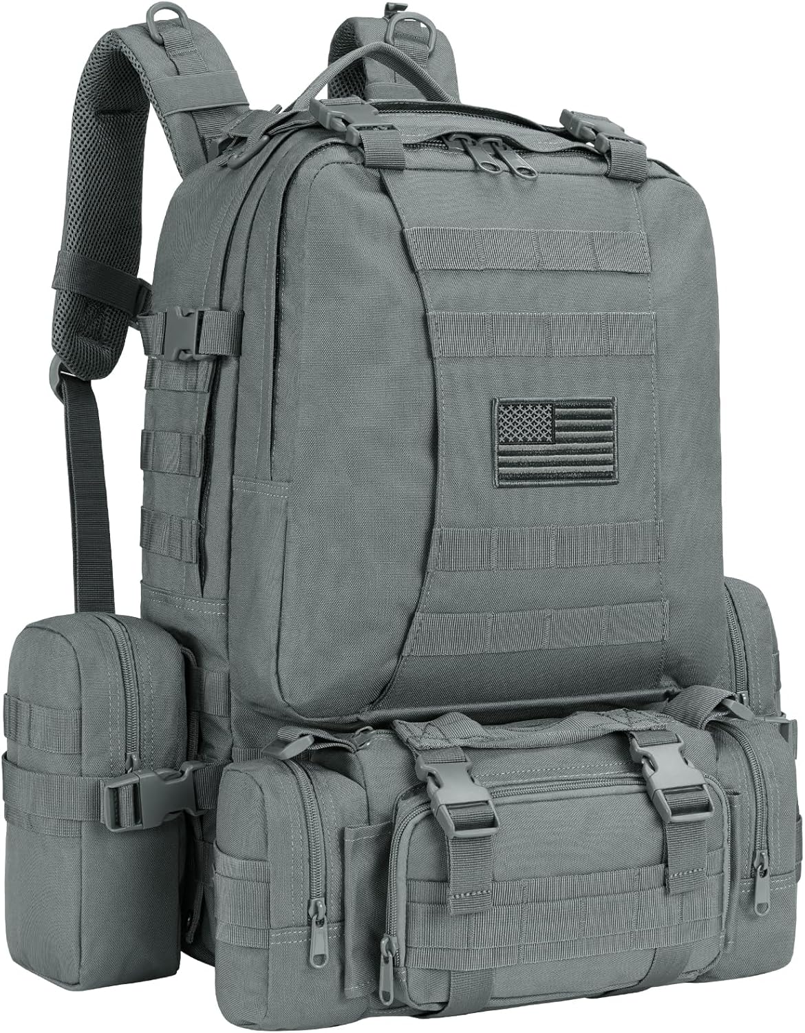 Tactical Backpack Military Army Rucksack 60L Large Assault Pack Detachable Molle Bag