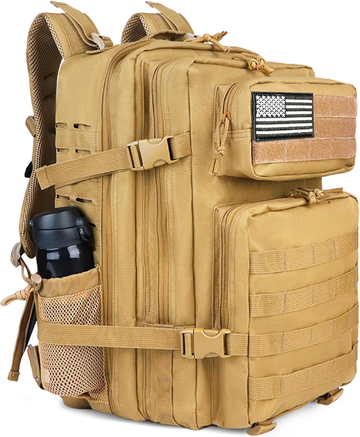 45L Military Tactical Backpack for Men and Women Army  Bag Large Rucksack with Molle System