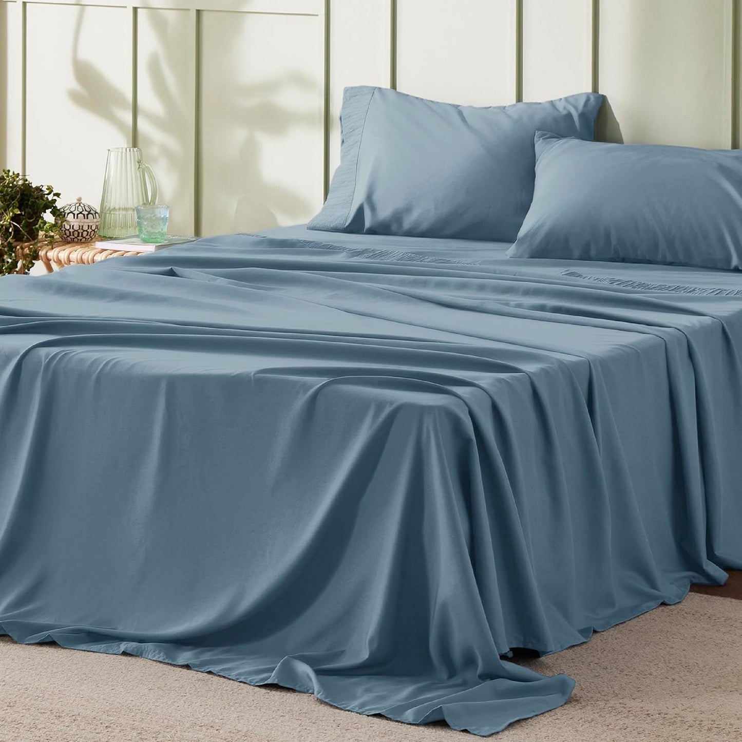 King Size Sheets Set - 4 count Soft King Sheets - Breathable & Cooling - Hotel Luxury
