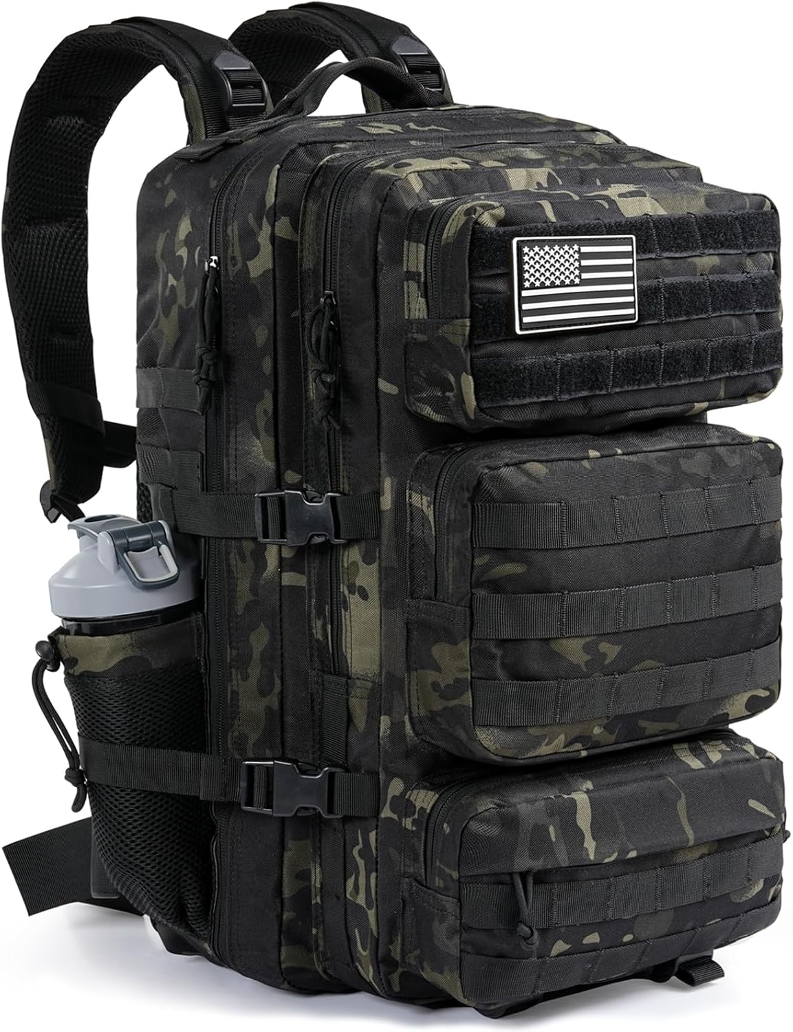 Military Tactical Backpack 50L  Molle Army Bug Out Bag Water Resistant and Heavy Duty Hiking