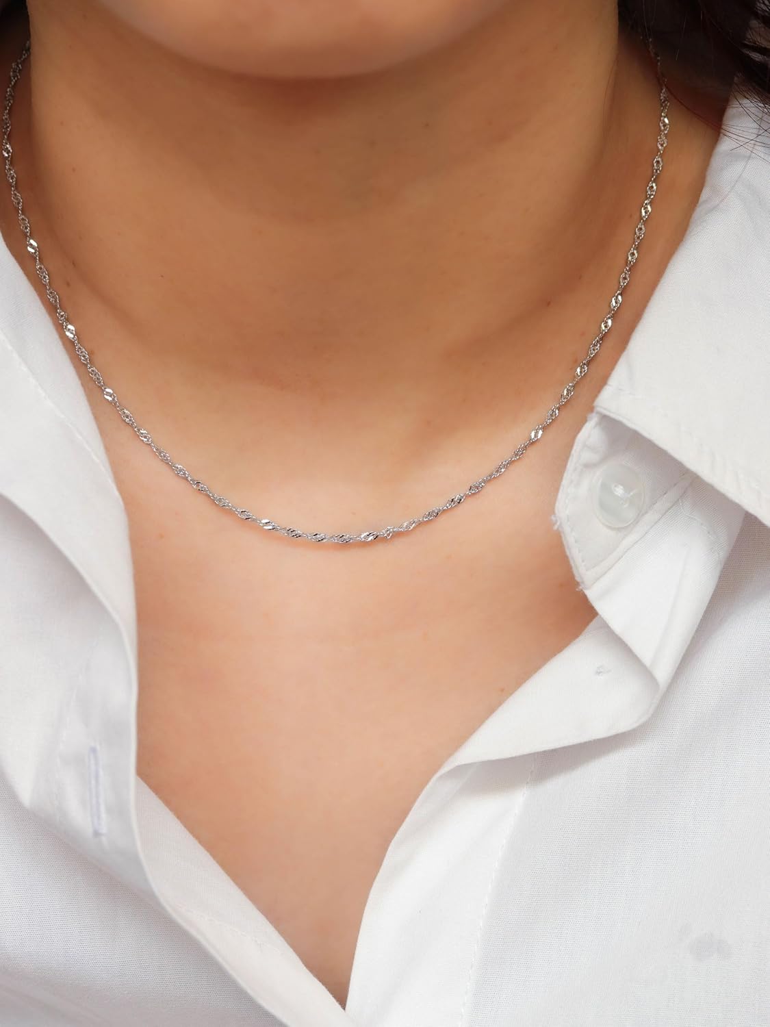 Waterproof Non-Tarnish Necklace Set, 18K Gold Plated Layered Dainty Chains, Stackable Jewelry Gift for Women