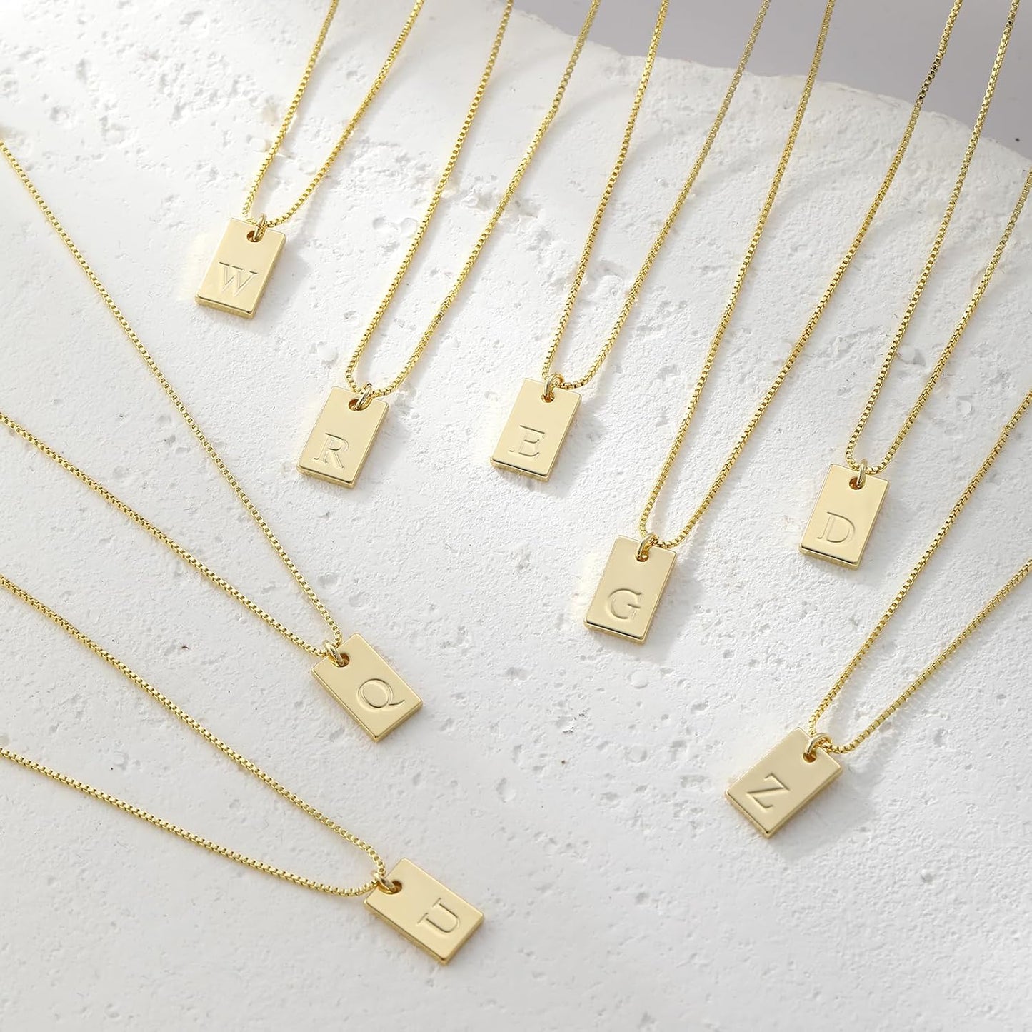 14K Gold Plated Initial Necklace, Personalized A-Z Letter Pendant, Dainty Minimalist Jewelry Gift for Women