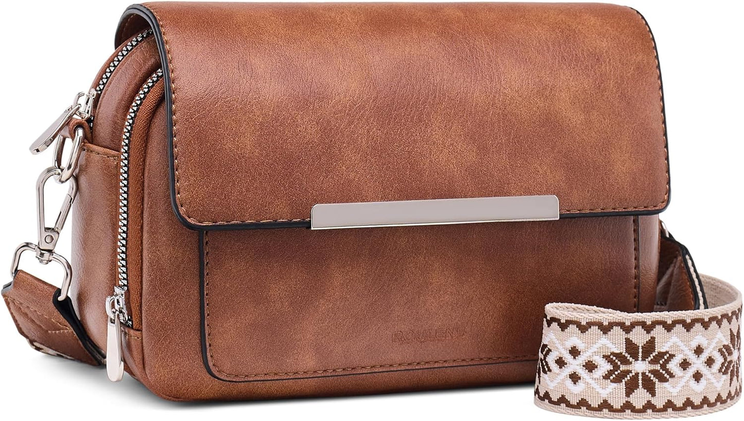 Crossbody Bags for Women Small Crossbody Wallet Purses with Card Slots Leather Shoulder Handbags