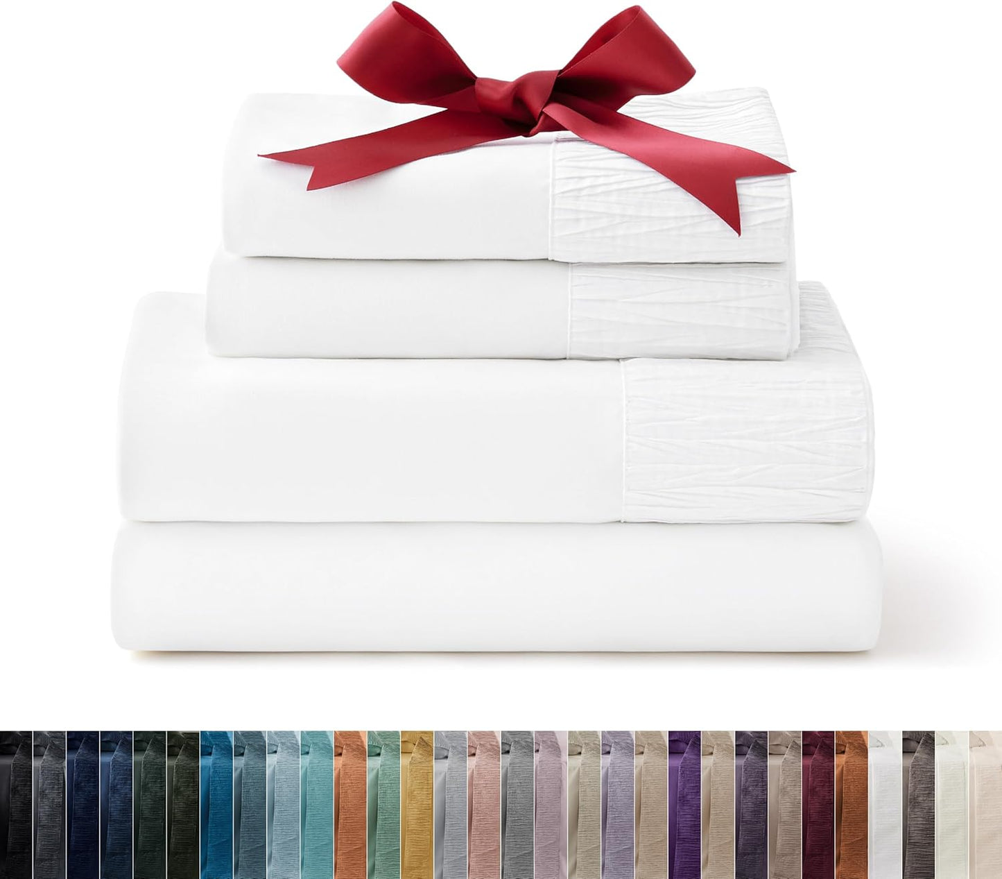 King Size Sheets Set - 4 count Soft King Sheets - Breathable & Cooling - Hotel Luxury