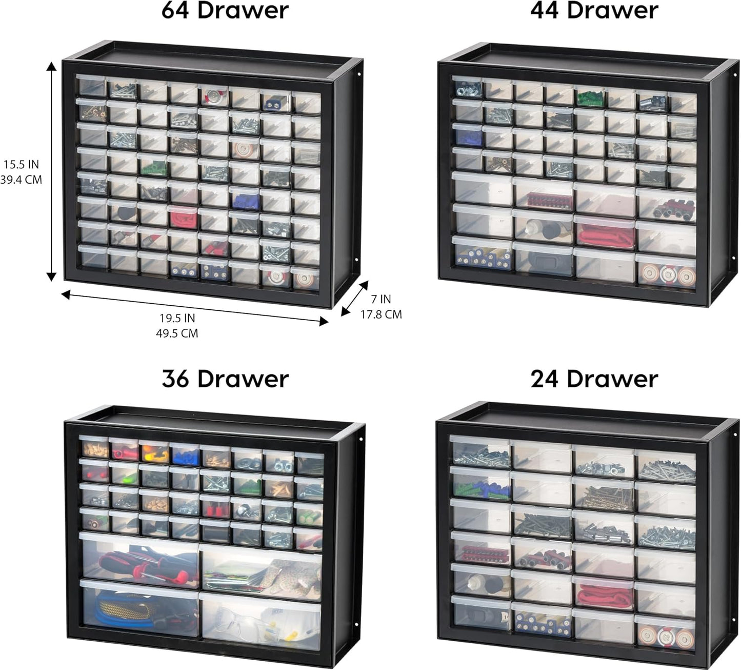 Screw Tool Organizer Small Parts Cabinet, 44-Drawer, Electronics Hardware Nuts Storage Drawers