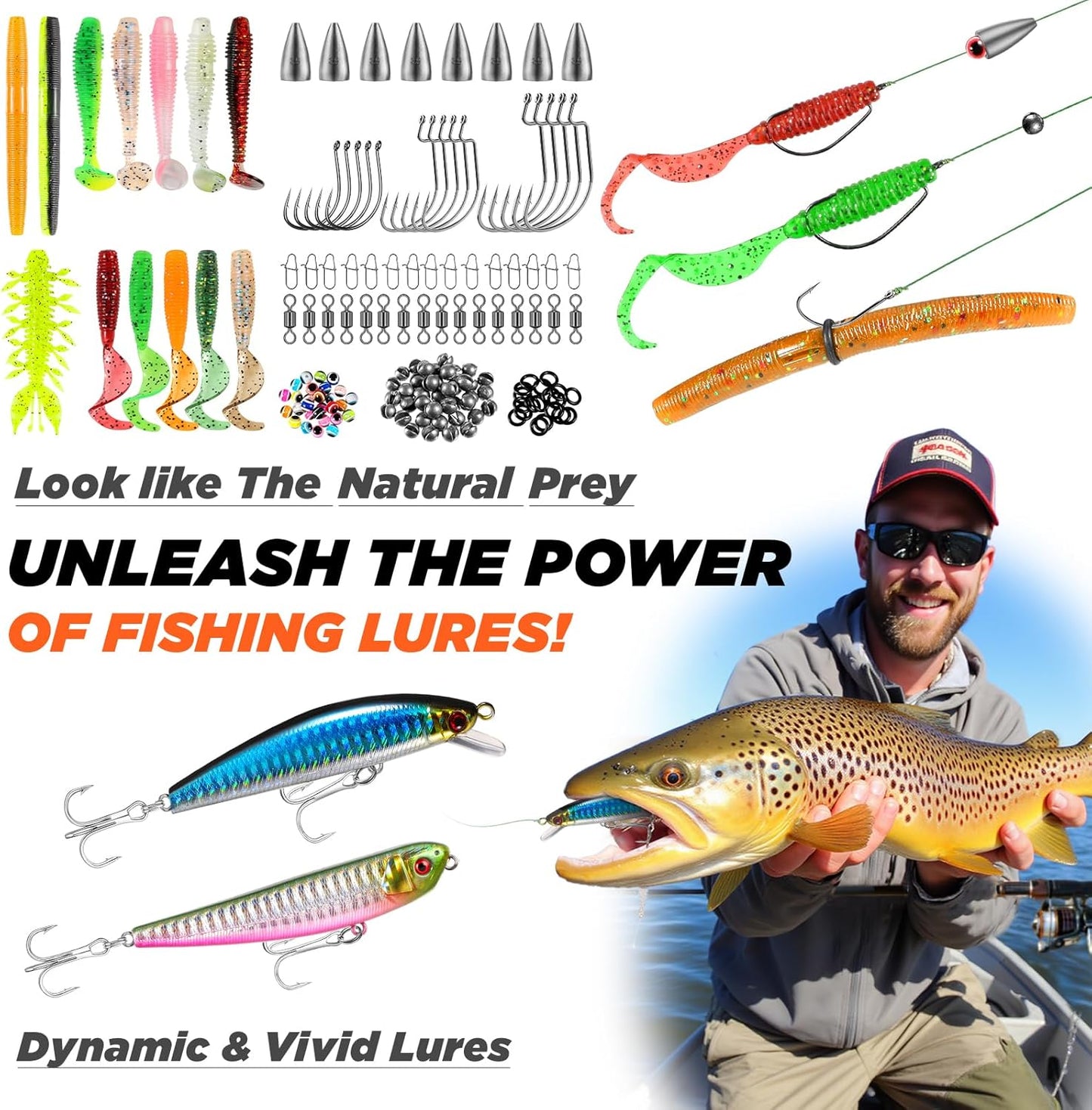 Fishing Backpack with Fishing Rod and Reel Combos Tackle Boxes