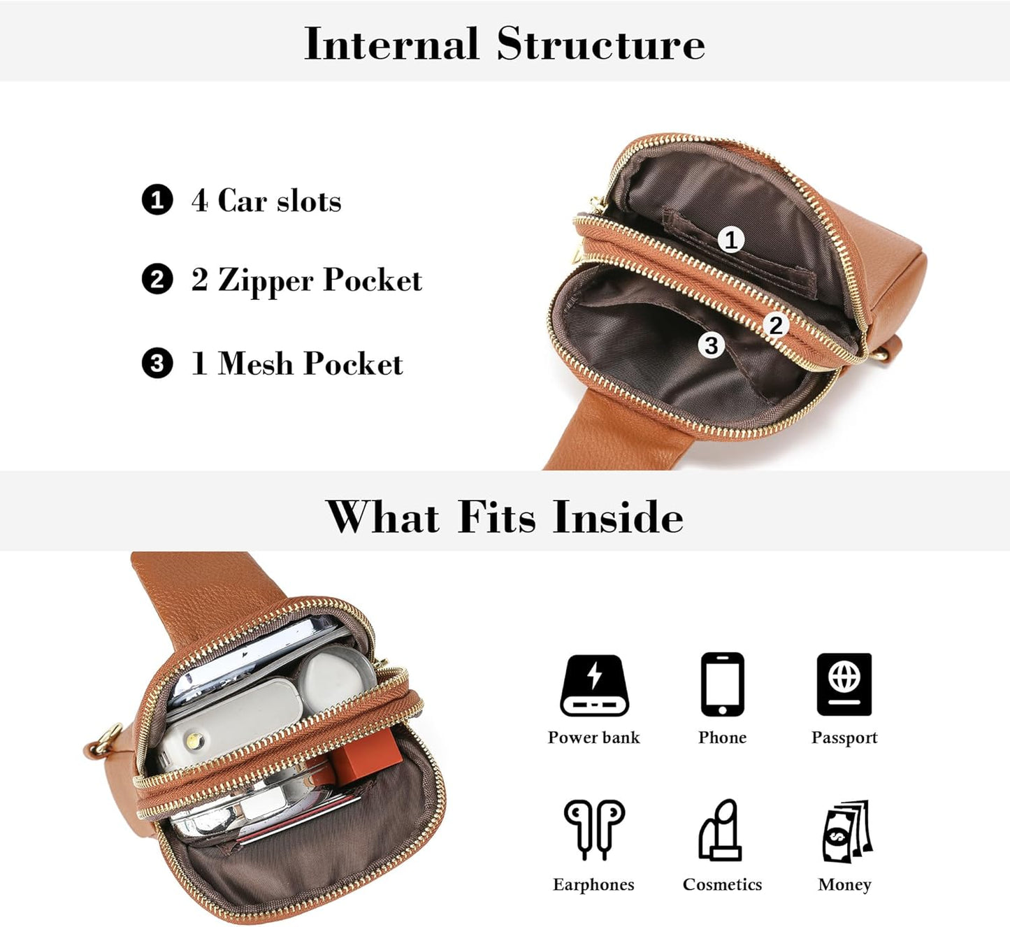 Travel Small Sling Bag Faux Leather Crossbody Bags Women Cross Body Bag Purses for Woman
