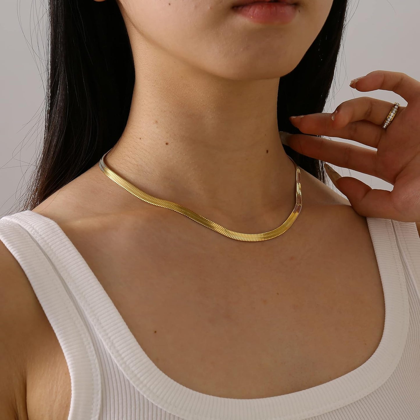 Dainty Gold Chain Necklace For Women - 18K Gold Plated Coin Disc Choker With Beaded & Paper Clip Layered Chain, Everyday Jewelry Gift