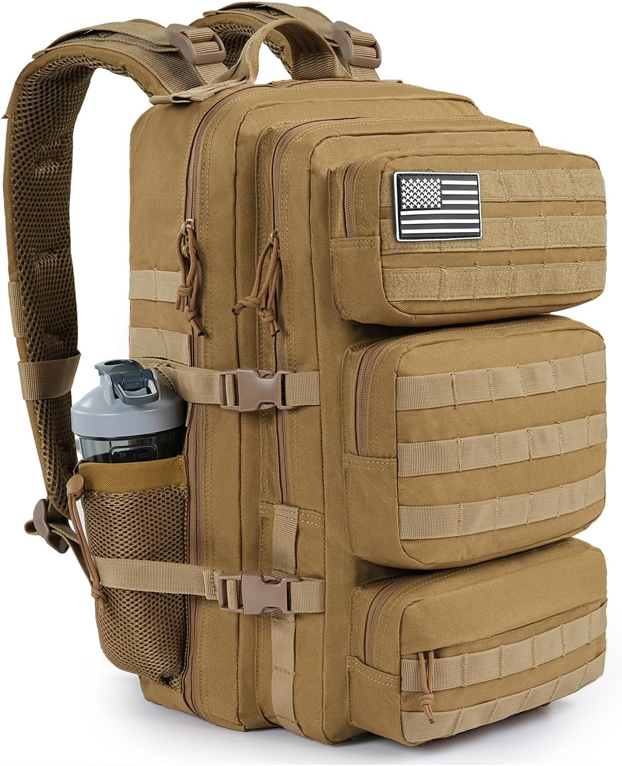 Military Tactical Backpack 50L  Molle Army Bug Out Bag Water Resistant and Heavy Duty Hiking
