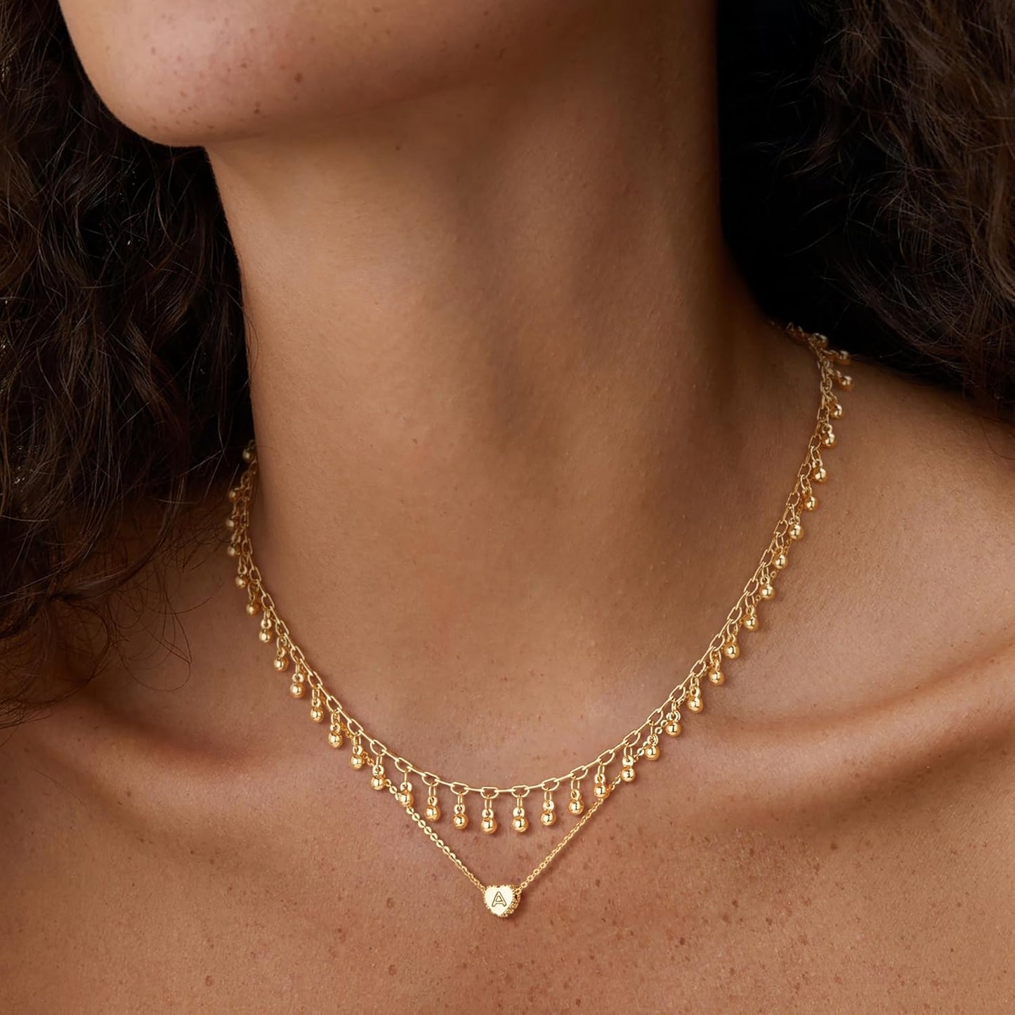 14K Gold-Plated Mini Letter Heart-Shaped Necklace - Handmade Exquisite Collarbone Chain, Women's Niche Light Luxury Jewelry