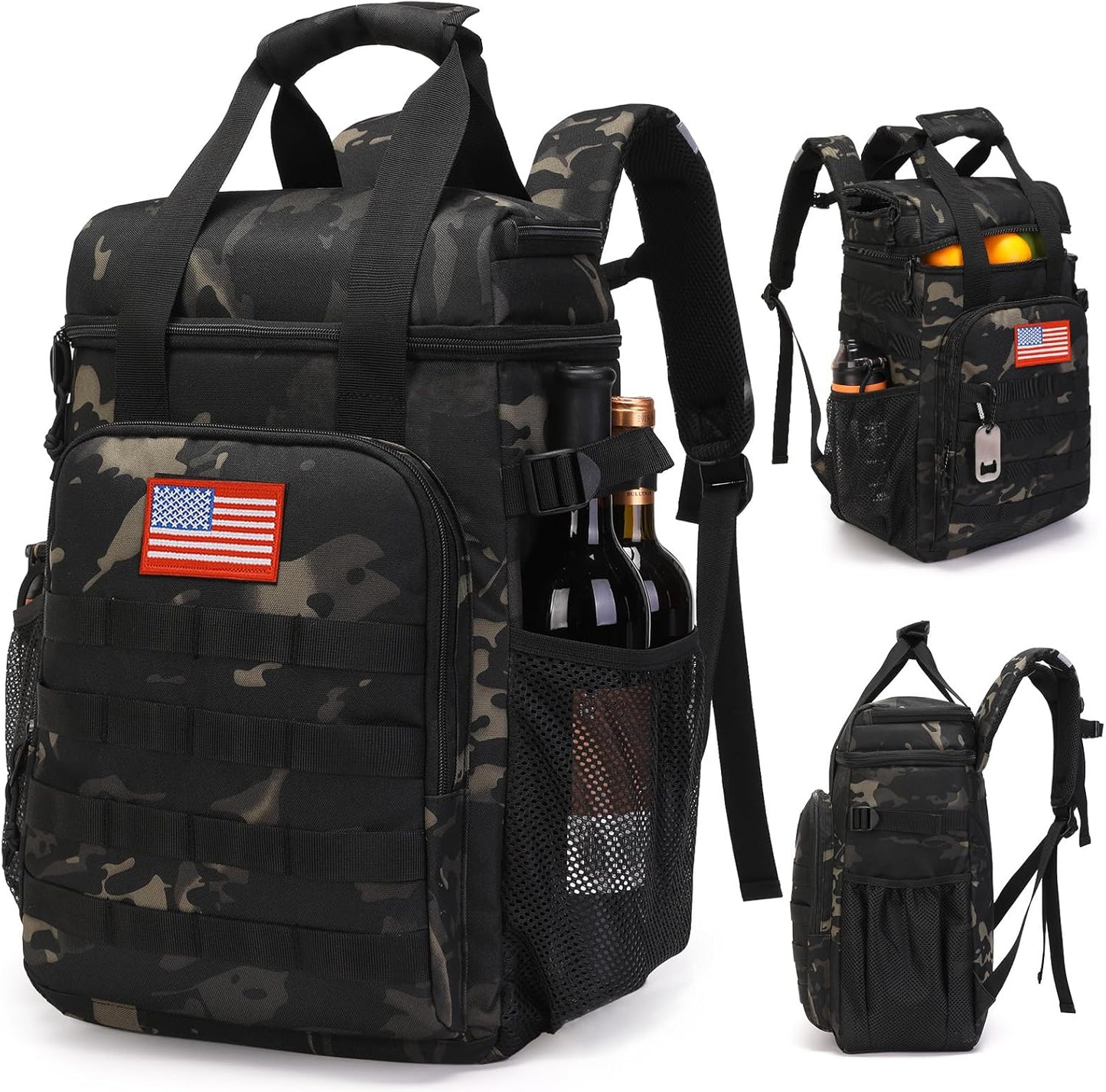 Tactical Backpack Cooler,Lunch Backpack，Soft Cooler Backpack Insulated Waterproof Leak Proof
