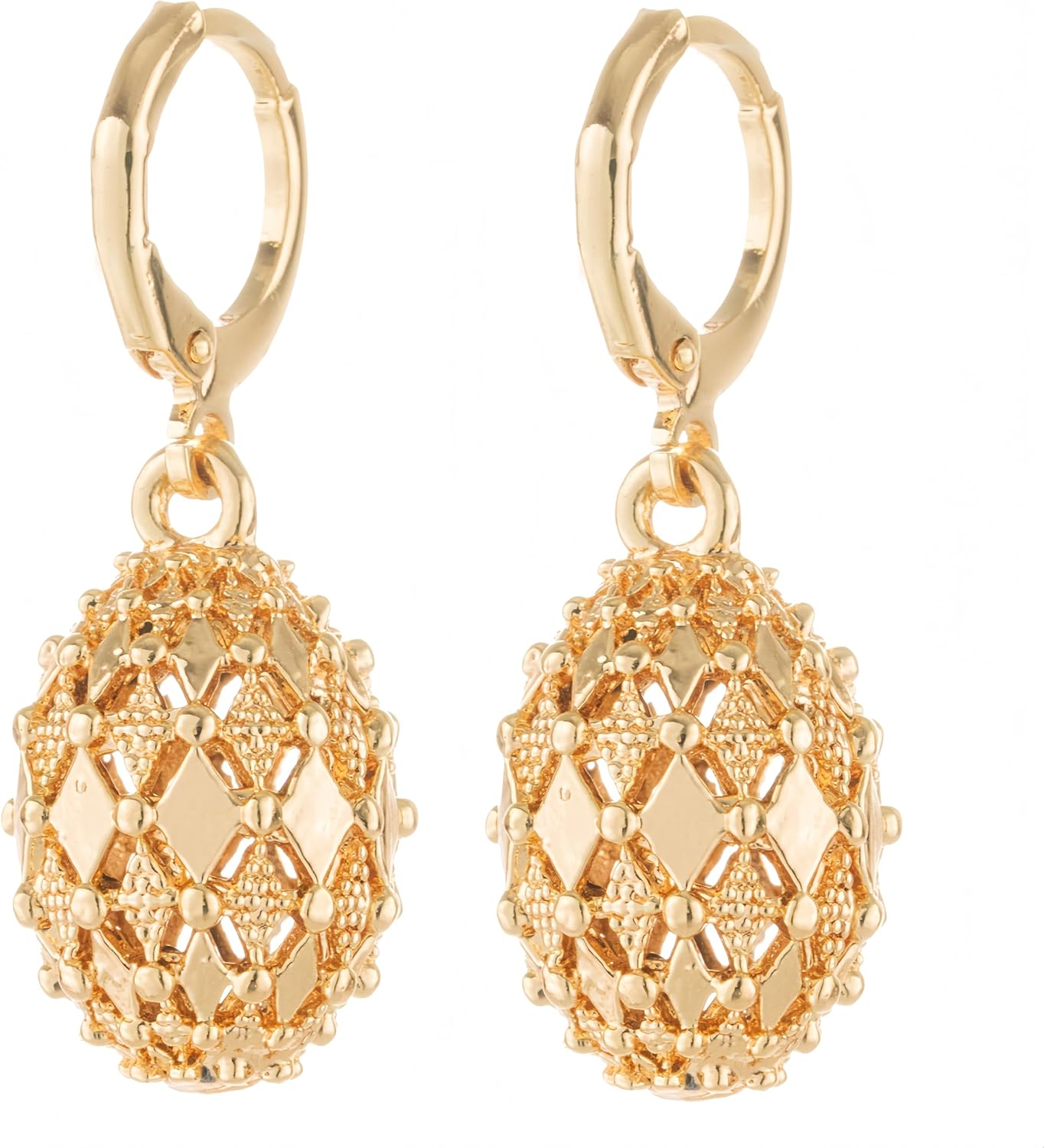 Vuskdtei18K Gold Plated Flower Dangle Earrings for Women, Hypoallergenic Cubic Zirconia Earrings, Elegant Chandelier Drop Earrings