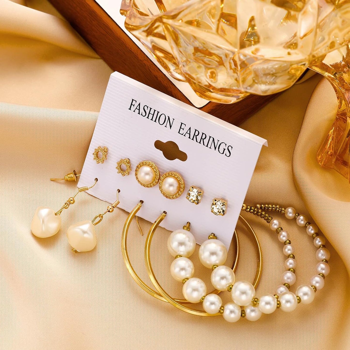 Gold Hoop Earrings Set for Women, 12 Pairs Large/Big Thin Thick Gold Hoops Earrings Loop Pack for Jewelry Gift 40mm/50mm