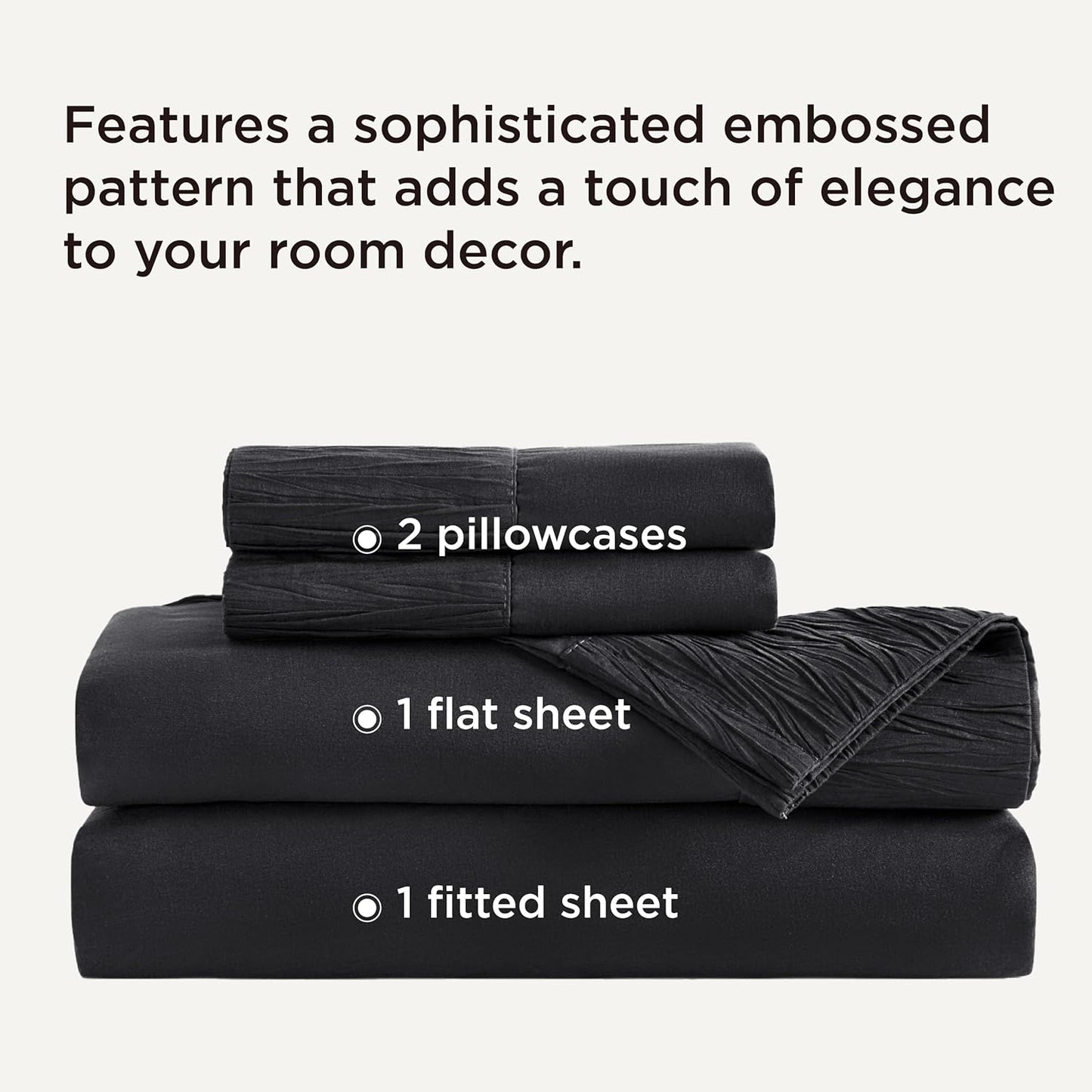 King Size Sheets Set - 4 count Soft King Sheets - Breathable & Cooling - Hotel Luxury
