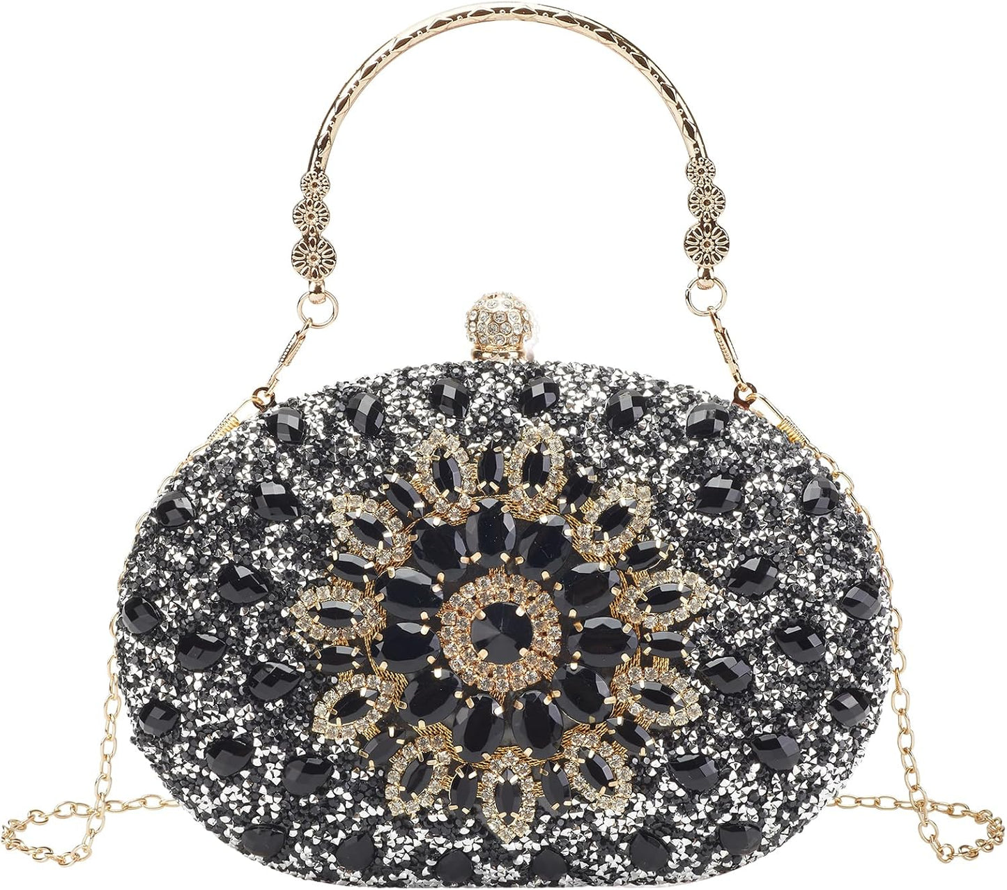 Rhinestone Evening Clutch Purses Evening Weddings,Party Purses Crystal Diamond Glitter Sparkly Handbag