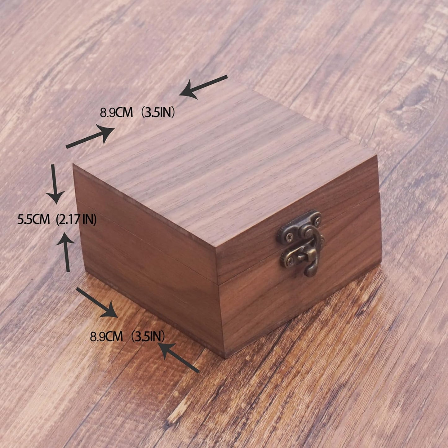 Walnut Wood Box for Crafts, Jewelry Box and watch box Wooden Keepsake Box Gift